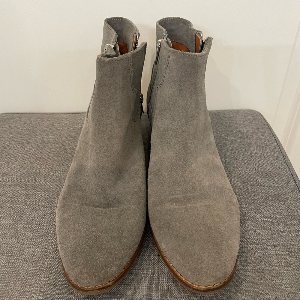 COACH Dani Suede Ankle Boot Western Style - Gray Size 8.5 - Picture 3 of 13